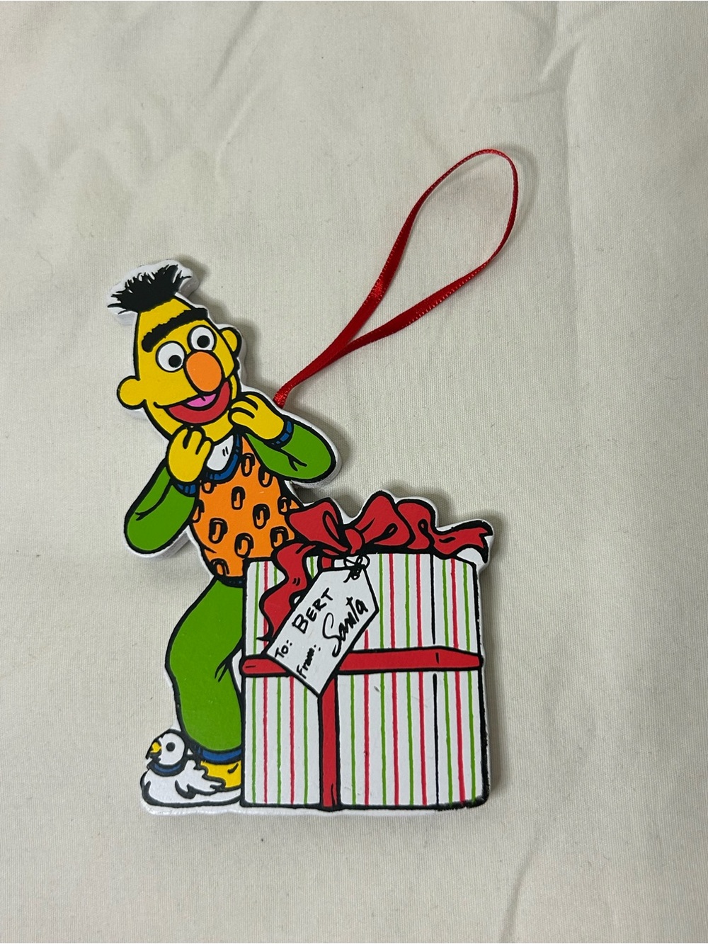 Sesame Street Bert Vintage Christmas Ornament Jim Henson